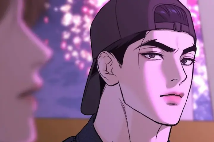 Jaekyung looking serious with emotional expression in Jinx Manhwa Chapter 86, revealing his true feelings