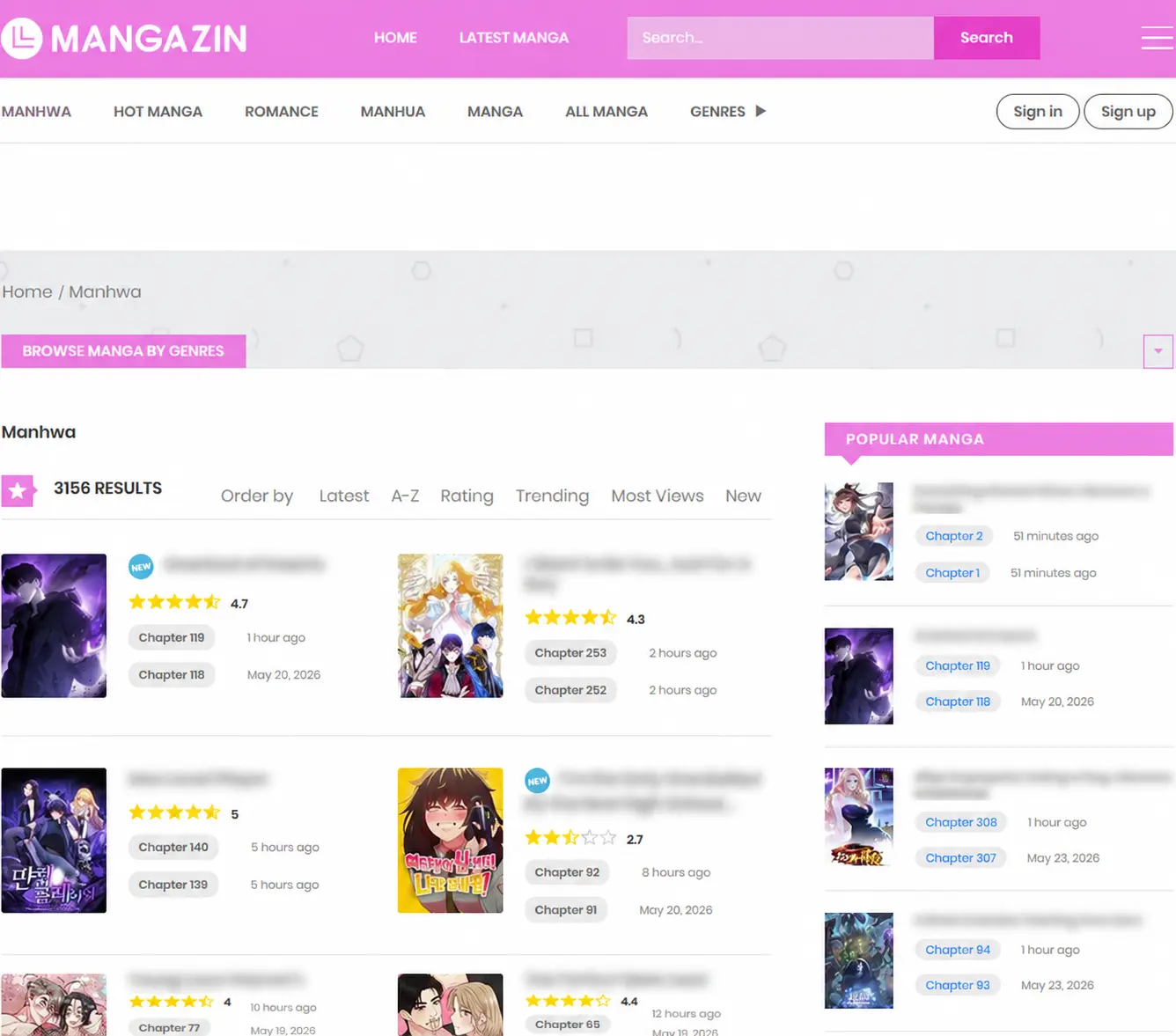 Mangazin - Alternatives to Kunmanga